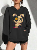 Women's Hoodie Doll Rabbit Monster Print