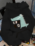 Women's Hoodie Playful Crocodile Print