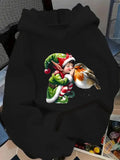 Women's Hoodie Santa and Bird