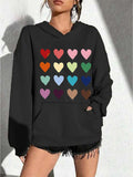 Women's Hoodie colorful heart print