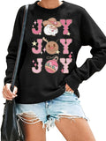 Women's Hoodie Christmas Letter， Festive Snowman， Reindeer