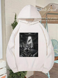 Men's Hoodie Vintage Alien & UFO Western Cowboy