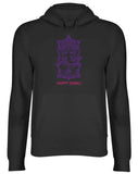 Men's Hoodie Happy Diwali Intricate Purple Floral Mandala Patterns Surrounding A Traditional Sacred Indian Ganesha