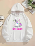 Women's Hoodie Cute unicorn Magical pink lettering