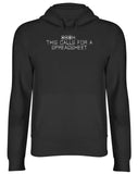 Men's Hoodie This Calls For A Spreadsheet Digital Pixelated Text Arranged Neatly With Small Square Data Icons Spreadsheet