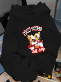 Women's Hoodie Lion Dance Print