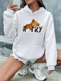 Women's Hoodie Cute Bear Print