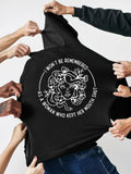 Women's Hoodie I Wont Be Remembered as a Silent Woman slogan in white lettering on black background