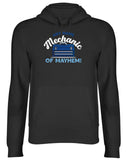Men's Hoodie Any Name Mechanic Of Mayhem Sturdy Blue Tool Container Resting In The Middle Toolbox
