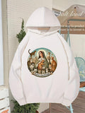 Men's Hoodie Saint Gertrude Patron Saint of Cats