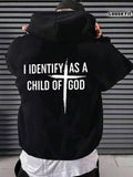 Men's Hoodie Red text: "i Identify As A Youngsters Of God"