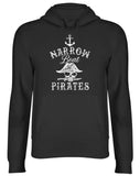 Men's Hoodie Narrow Boat Pirates Distressed Vintage Nautical Theme Featuring Anchor And Pirate Dagger Skull