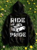 Women's Hoodie Vintage car and Pride flag