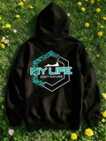 Women's Hoodie My Life Dont Disturb Phrase & Phone Number Design