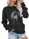 Women's Hoodie Lip print patterns