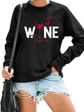 Women's Hoodie Wine glass and cursive lettering