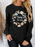 Women's Hoodie Enjoy the Sea Shell Print