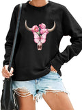 Women's Hoodie Bull head print