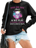 Women's Hoodie Skull Letter Print