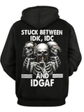 Men's Hoodie 3d skull and slogan