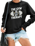 Women's Hoodie Dumbbell Letter Print