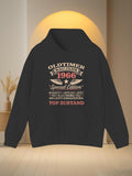 Men's Hoodie Oldtimer Special Edition Winged Emblem With Star And Vintage Typography On Dark Fabric Hoodie
