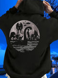 Men's Hoodie Mothman & Alien Cryptozoology Graphic