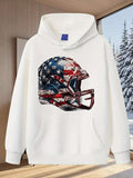 Men's Hoodie Flag Helmet Graphic