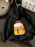 Women's Hoodie Cartoon Backpack