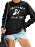 Women's Hoodie WEENIE TINI EST 2024 Social Club Graphic Print