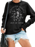 Women's Hoodie Street Style Skeleton Letter Print