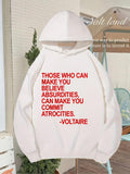 Men's Hoodie Voltaire Quote