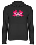 Men's Hoodie Axolotl Appreciation Society Cute Pink Cartoon Character Wearing Cool Sunglasses Axolotl