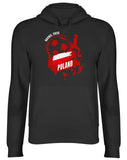 Men's Hoodie Bashel 2020 Poland Dynamic Red Splash Background Featuring National Flag Color Elements Soccer Ball