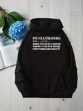 Men's Hoodie Procrastibaking Definition Minimalist Rolling Pin And Sweet Frosted Dessert Pattern Cupcake