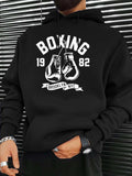 Men's Hoodie Boxing Brooklyn NYC Pair Of Vintage Distressed Boxing Gear Hanging Centrally Gloves