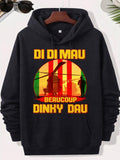 Men's Hoodie Di Di Mau Beaucoup Dinky Dau Military Silhouette With Soldier And Helicopter Against Sunset Helicopter