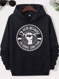 Men's Hoodie Im Here Because You Broke Something Strong Clenched Fist Holding A Metallic Tool Inside Circular Badge Wrench