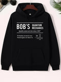 Men's Hoodie Bobs Quantum Mechanics Quality Atom Service Since 1987 Probably Located Near Washington Main St Minimalist Technical Layout Featuring Straight Horizontal Lines And Grid Print