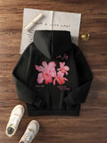 Men's Hoodie Joy Since 1991 Unleash The Soul Within Delicate Pink Orchid Petals Blooming Gracefully Against A Dark Backdrop Flower
