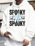 Men's Hoodie Spooky Spooky Cute Floating Halloween Spirit With Friendly Eyes And Hands Ghost