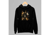 Men's Hoodie Playful Little Kittens Jumping Among Butterflies And Autumn Forest Mushrooms Kittens