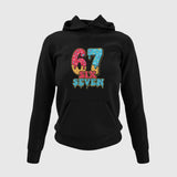 Men's Hoodie Six Seven Delicious Glazed Sweet Donut Style With Sprinkles And Dripping Frosting Number