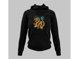 Men's Hoodie Traditional Mythical Creature Floating Among Clouds With Vibrant Golden Scales Dragon