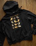 Men's Hoodie Foxes Of The World Cute Illustrative Collection Of Various Species In Rows Fox
