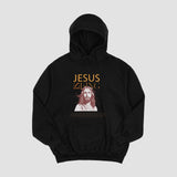 Men's Hoodie Jesus King Sacred Figure With Long Hair And Beard In Artistic Portrait
