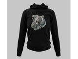 Men's Hoodie Majestic White Wild Animal Head With Realistic Fur Details And Intense Gaze Tiger