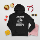 Men's Hoodie I Am Proud Of Many Things In Life But Nothing Beats Being A Grandpa Stylized Silhouette Of A Large Catch From Water Fish