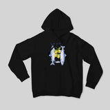 Men's Hoodie Salt Of Life Realistic Yellow Lemons Floating Between Two Large Vertical Silver Swimming Fish