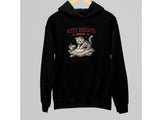 Men's Hoodie Kitty Biscuits Bakery We Knead Them You Need Them Adorable Hand Drawn Tabby Cat Kneading Dough On Wooden Board Cat